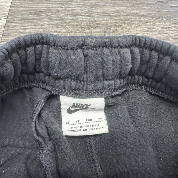Nike‎ Sportswear Black Womens XS Mini Swoosh Club Fleece Athletic Jogger Pants - Picture 6 of 13